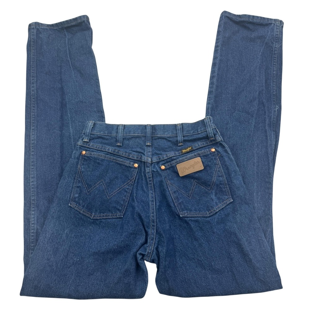 Wrangler 13MWZG Jeans Womens 9x36 Blue Denim Straight Western Cowboy 26 Waist